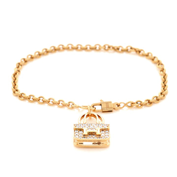 Hermes Amulettes Constance Bracelet 18K Rose Gold with Diamonds