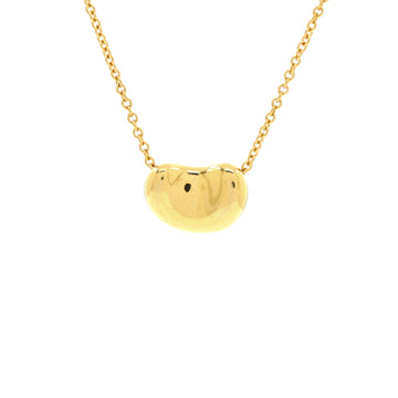Tiffany & Co. Elsa Peretti Bean Pendant Necklace 18K Yellow Gold 11mm