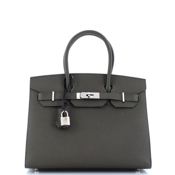 Hermes Birkin Sellier Bag Green Epsom with Palladium Hardware 30