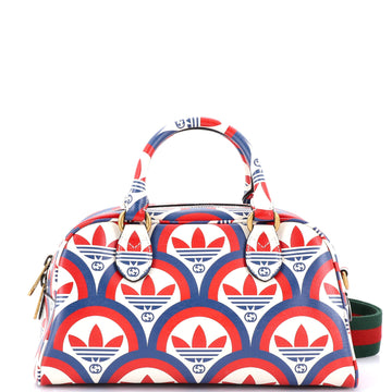 Gucci x adidas Duffle Bag Printed Leather Mini