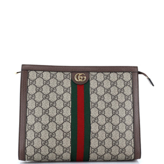 Gucci Ophidia Pouch GG Coated Canvas Medium