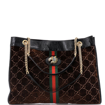 Gucci Rajah Chain Tote GG Velvet Large