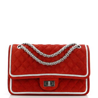 Chanel Reissue 2.55 Flap Bag Quilted Suede with Metallic Calfskin 225