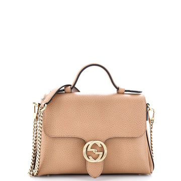 Gucci Interlocking Top Handle Bag Leather Small