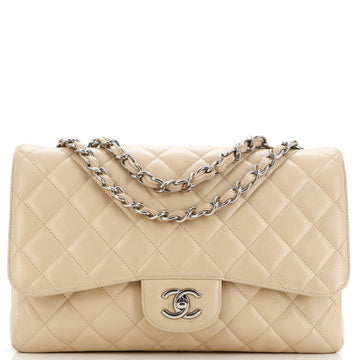 Chanel Classic Single Flap Bag Quilted Caviar Jumbo
