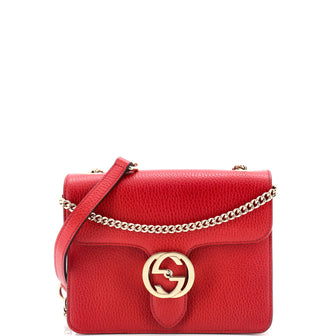 Gucci Interlocking Shoulder Bag Leather Small