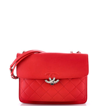 Chanel CC Box Flap Bag Quilted Calfskin Small