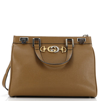 Gucci Zumi Top Handle Bag Leather Medium
