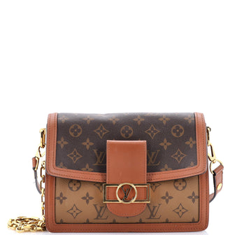 Louis Vuitton Dauphine Shoulder Bag Reverse Monogram Canvas MM