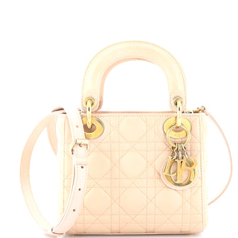 Christian Dior Lady Dior Chain Bag Cannage Quilt Lambskin Mini