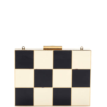 Valentino Garavani Geometric Box Clutch Metal Small
