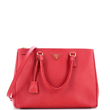 Prada Double Zip Lux Tote Saffiano Leather Medium