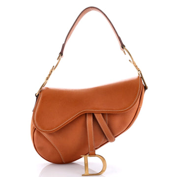 Christian Dior Vintage Saddle Bag Leather Medium