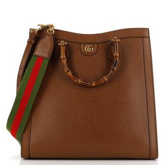 Gucci Diana NM Bamboo Handle Tote Leather Large
