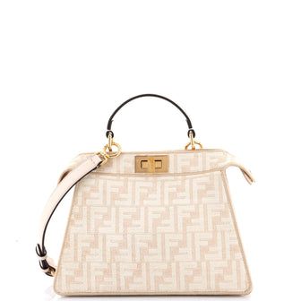 Fendi Peekaboo ISeeU Bag Zucca Tapestry Small