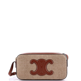 Celine Cuir Triomphe Camera Shoulder Bag Canvas and Leather Small