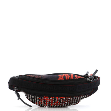 Christian Louboutin Paris NYC Waist Bag Spiked Nylon Small