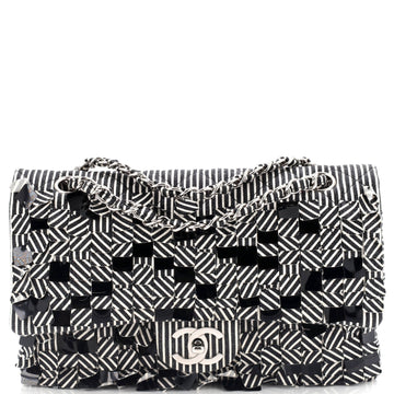 Chanel Classic Double Flap Bag Paillettes Embellished Quilted Canvas Medium