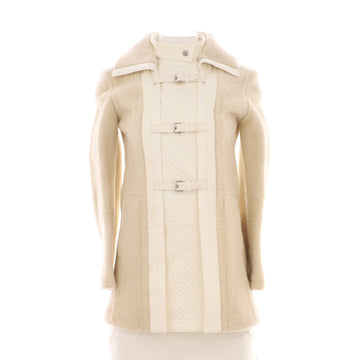 Hermes Women's Manteau Duffle Coat Fur and Cotton