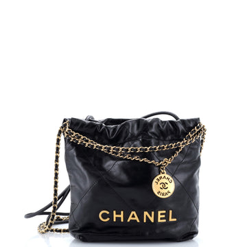 Chanel 22 Chain Hobo Quilted Calfskin Mini
