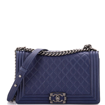 Chanel Boy Flap Bag Quilted Calfskin New Medium