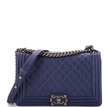Chanel Boy Flap Bag Quilted Calfskin New Medium