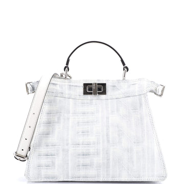 Fendi x Marc Jacobs Peekaboo ISeeU Bag Embossesd Denim Small