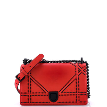 Christian Dior Diorama Flap Bag Studded Leather Small