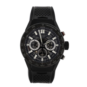 Tag Heuer Carrera Calibre Heuer 02 Skeleton Chronograph Automatic Watch Carbon and Rubber 45