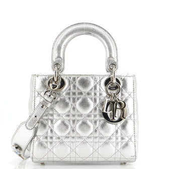 Christian Dior My ABCDior Lady Dior Bag Metallic Cannage Quilt Leather