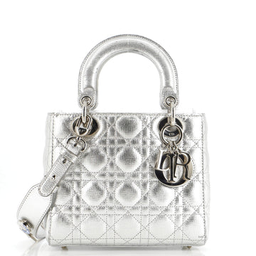 Christian Dior My ABCDior Lady Dior Bag Metallic Cannage Quilt Leather