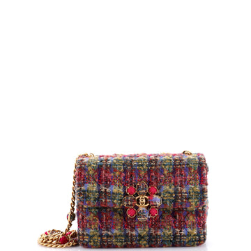 Chanel CC Bijoux Chain Flap Quilted Tweed Mini