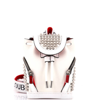 Christian Louboutin Explorafunk Keyring Crossbody Bag Spiked Leather