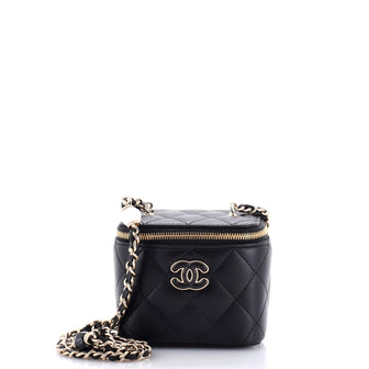 Chanel CC Beaded Charms Vanity on Chain Quilted Lambskin Mini