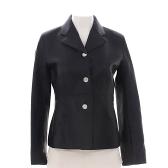 Hermes Women's Equestrian Button Jacket Leather