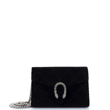 Gucci Dionysus Chain Wallet GG Velvet Small