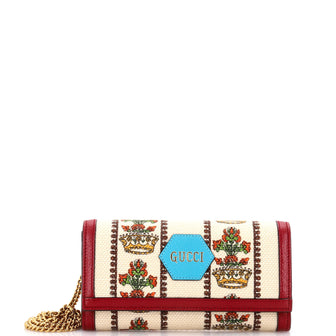 Gucci Chain Wallet Limited Edition 100 Centennial Printed Canvas