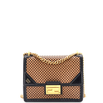 Fendi Kan U Shoulder Bag Perforated Leather Small