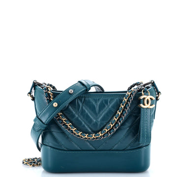 Chanel Gabrielle Hobo Chevron Aged Calfskin Small