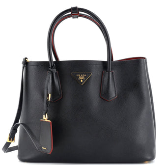 Prada Cuir Double Tote Saffiano Leather Medium