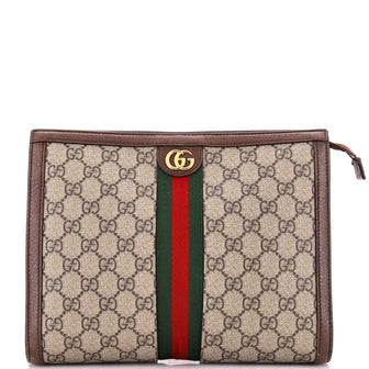 Gucci Ophidia Pouch GG Coated Canvas Medium