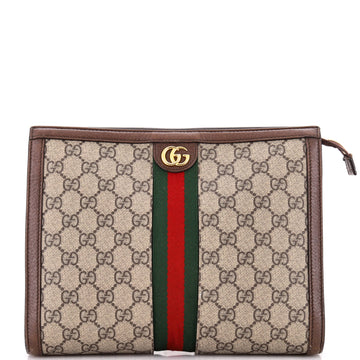Gucci Ophidia Pouch GG Coated Canvas Medium