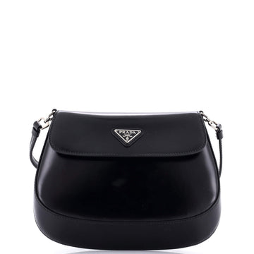 Prada Cleo Flap Shoulder Bag Spazzolato Leather Small