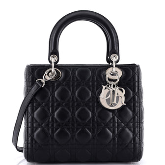 Christian Dior Lady Dior Bag Cannage Quilt Lambskin Medium