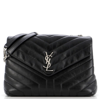 Saint Laurent Loulou Shoulder Bag Matelasse Chevron Leather Medium