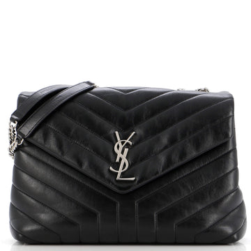 Saint Laurent Loulou Shoulder Bag Matelasse Chevron Leather Medium
