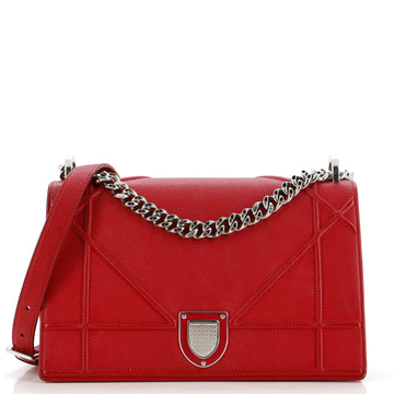 Christian Dior Diorama Flap Bag Grained Calfskin Medium