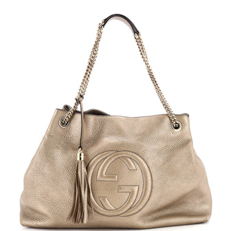 Gucci Soho Chain Strap Shoulder Bag Leather Large