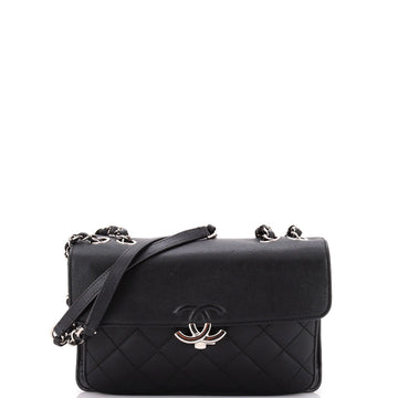 Chanel CC Box Flap Bag Quilted Calfskin Small