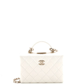 Chanel Top Handle Box Bag Quilted Lambskin Small